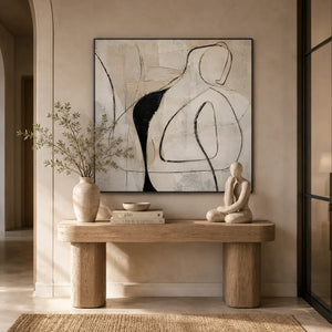 Contour Figure Abstract Wall Art room scene 5 | Oildeco