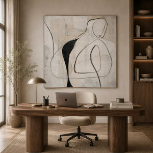 Contour Figure Abstract Wall Art room scene 6 | Oildeco