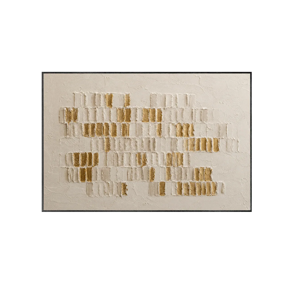 Arte de pared en relieve de mosaico dorado