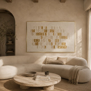 Gilded Mosaic Relief Wall Art room scene 2 | Oildeco