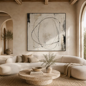 Orbit Line Abstract Wall Art room scene 2 | Oildeco