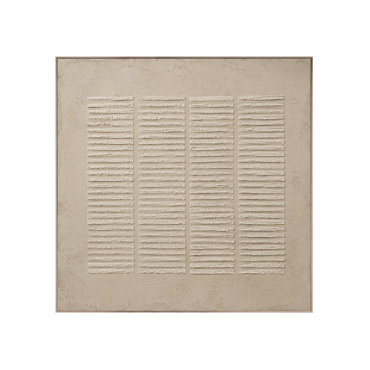 Arte de Pared Texturizado con Persianas de Lino