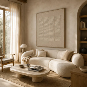 Linen Shutter Textured Wall Art room scene 3 | OILDECO