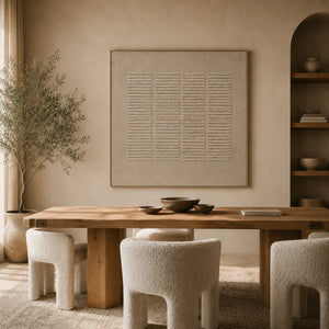 Linen Shutter Textured Wall Art room scene 4 | OILDECO