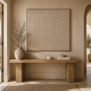 Linen Shutter Textured Wall Art room scene 5 | OILDECO