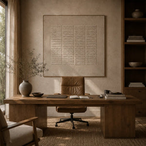 Linen Shutter Textured Wall Art room scene 6 | OILDECO