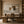 Ochre Patchwork Abstract Wall Art room scene 5 | OILDECO