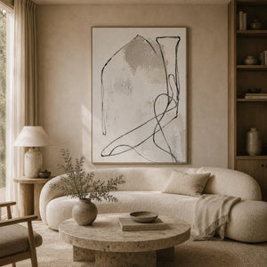 Quiet Contour Abstract Wall Art room scene 3 | OILDECO