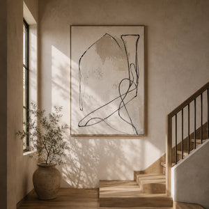 Quiet Contour Abstract Wall Art room scene 5 | OILDECO