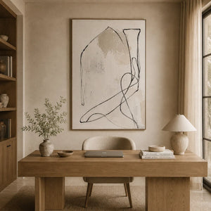 Quiet Contour Abstract Wall Art room scene 6 | OILDECO