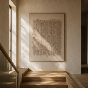Woven Linen Textured Wall Art room scene 5 | OILDECO