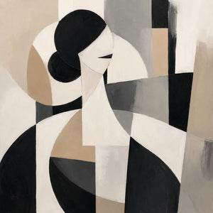 Monochrome Muse Figure Wall Art artwork view | OILDECO