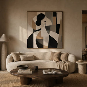 Monochrome Muse Figure Wall Art room scene 2 | OILDECO