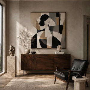 Monochrome Muse Figure Wall Art room scene 3 | OILDECO