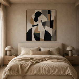 Monochrome Muse Figure Wall Art room scene 5 | OILDECO
