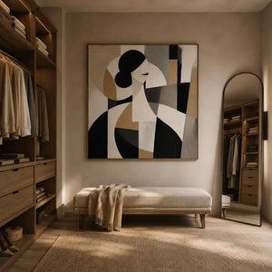 Monochrome Muse Figure Wall Art room scene 6 | OILDECO