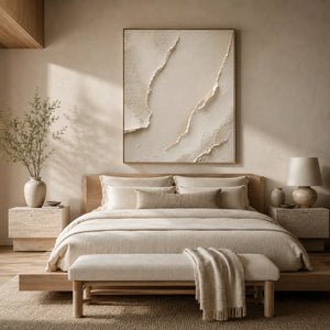 Quiet Plaster Textured Wall Art room scene 1 | Oildeco