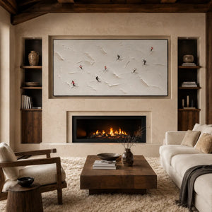 Drift Birds Textured Wall Art room scene 2 | Oildeco