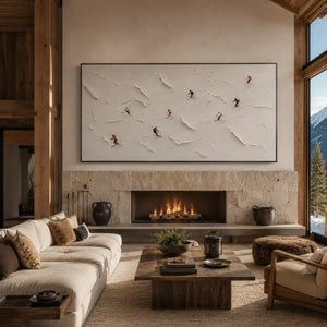 Drift Birds Textured Wall Art room scene 3 | Oildeco