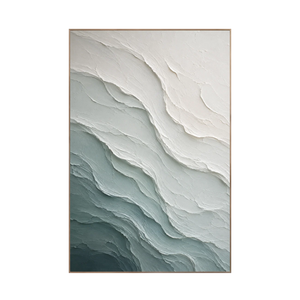 Aqua Ridge Textured Wall Art | Oildeco
