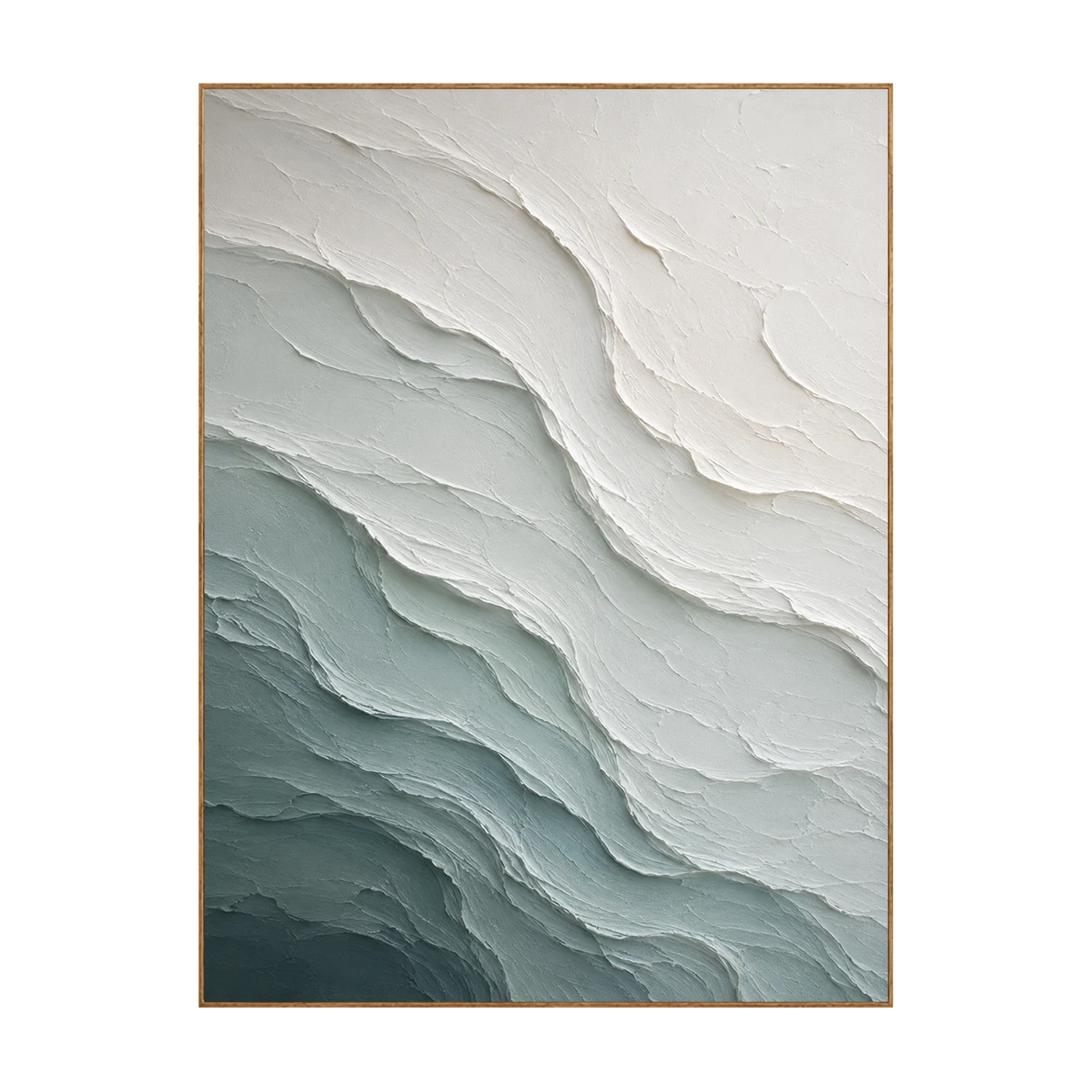 Aqua Ridge Textured Wall Art