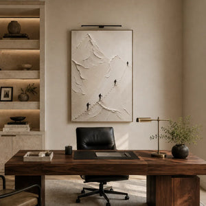 Quiet Summit Textured Wall Art room scene 2 | Oildeco