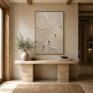 Quiet Summit Textured Wall Art room scene 4 | Oildeco