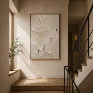 Quiet Summit Textured Wall Art room scene 5 | Oildeco