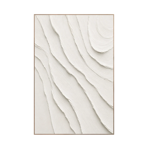Ivory Flow Textured Wall Art | Oildeco