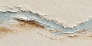 Sandy Tide Textured Wall Art room scene 1 | Oildeco
