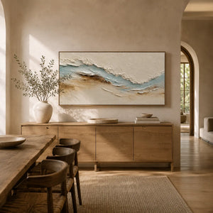 Sandy Tide Textured Wall Art room scene 3 | Oildeco