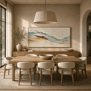 Sandy Tide Textured Wall Art room scene 6 | Oildeco