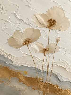 Pressed Daisy Floral Wall Art room scene 1 | Oildeco