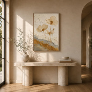 Pressed Daisy Floral Wall Art room scene 2 | Oildeco