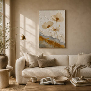 Pressed Daisy Floral Wall Art room scene 3 | Oildeco