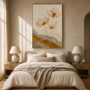 Pressed Daisy Floral Wall Art room scene 4 | Oildeco