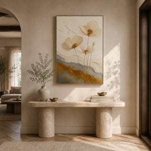 Pressed Daisy Floral Wall Art room scene 6 | Oildeco