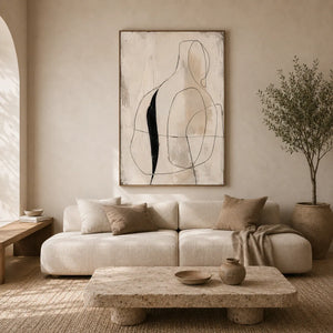 Line Muse Figure Wall Art room scene 3 | Oildeco