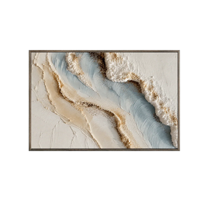 Blue Shore Textured Wall Art | Oildeco