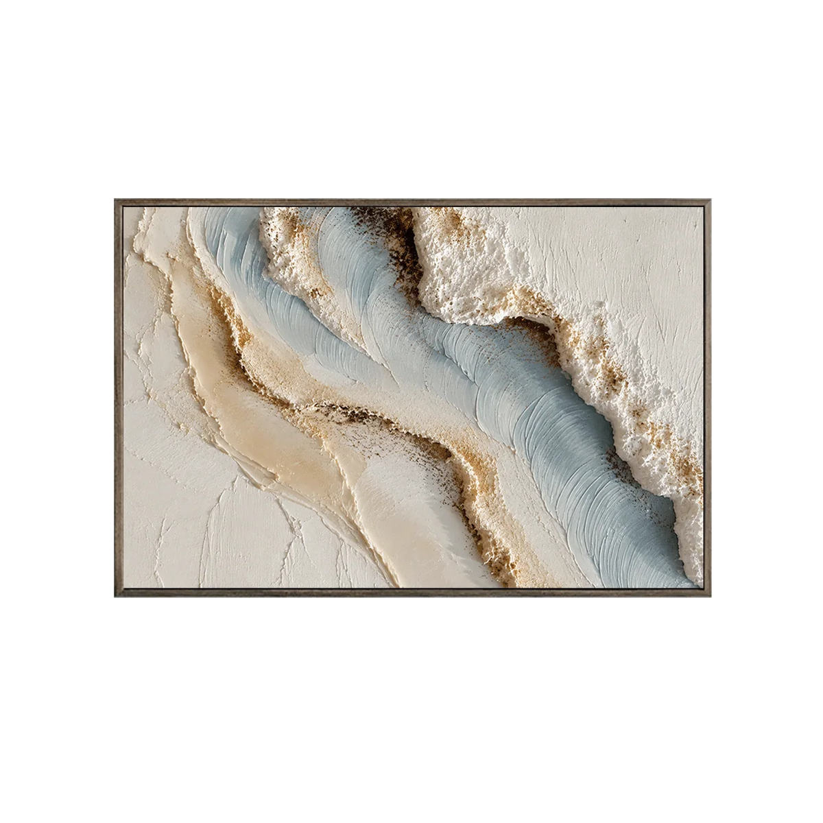 Blaue strukturierte Wandkunst