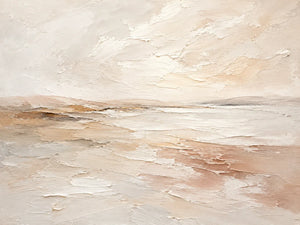 Pale Sandbar Seascape Wall Art room scene 1 | Oildeco