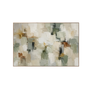 Sage Patch Abstract Wall Art | Oildeco