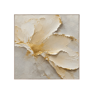Gilded Petal Relief Wall Art | Oildeco