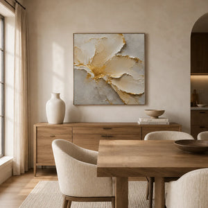Gilded Petal Relief Wall Art room scene 5 | Oildeco