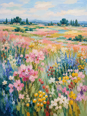 Meadow Glow Floral Wall Art room scene 1 | Oildeco