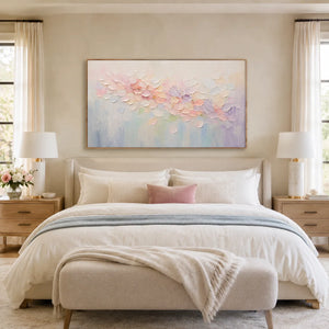 Pastel Garland Floral Wall Art room scene 1 | Oildeco