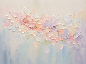 Pastel Garland Floral Wall Art room scene 2 | Oildeco