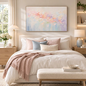 Pastel Garland Floral Wall Art room scene 4 | Oildeco