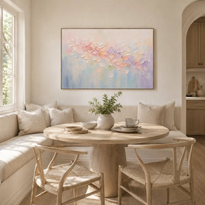 Pastel Garland Floral Wall Art room scene 6 | Oildeco