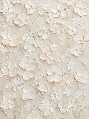 Original artwork view of Ivory Garden Relief Wall Art | OILDECO